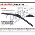 S950 High Carbon Aço Inoxidável Auto Peças Acessórios Do Carro Rhd LHD U-Gancho Clear View Flat Wiper Blade